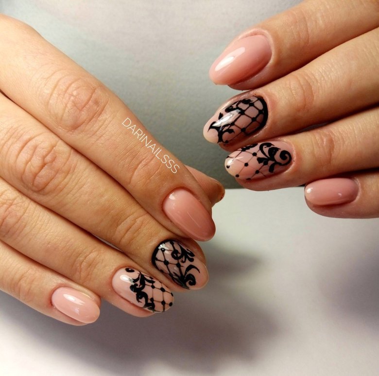 бежевый маникюр с кружевом - Поиск в Google | Nail designs, Nails, Paw print tattoo